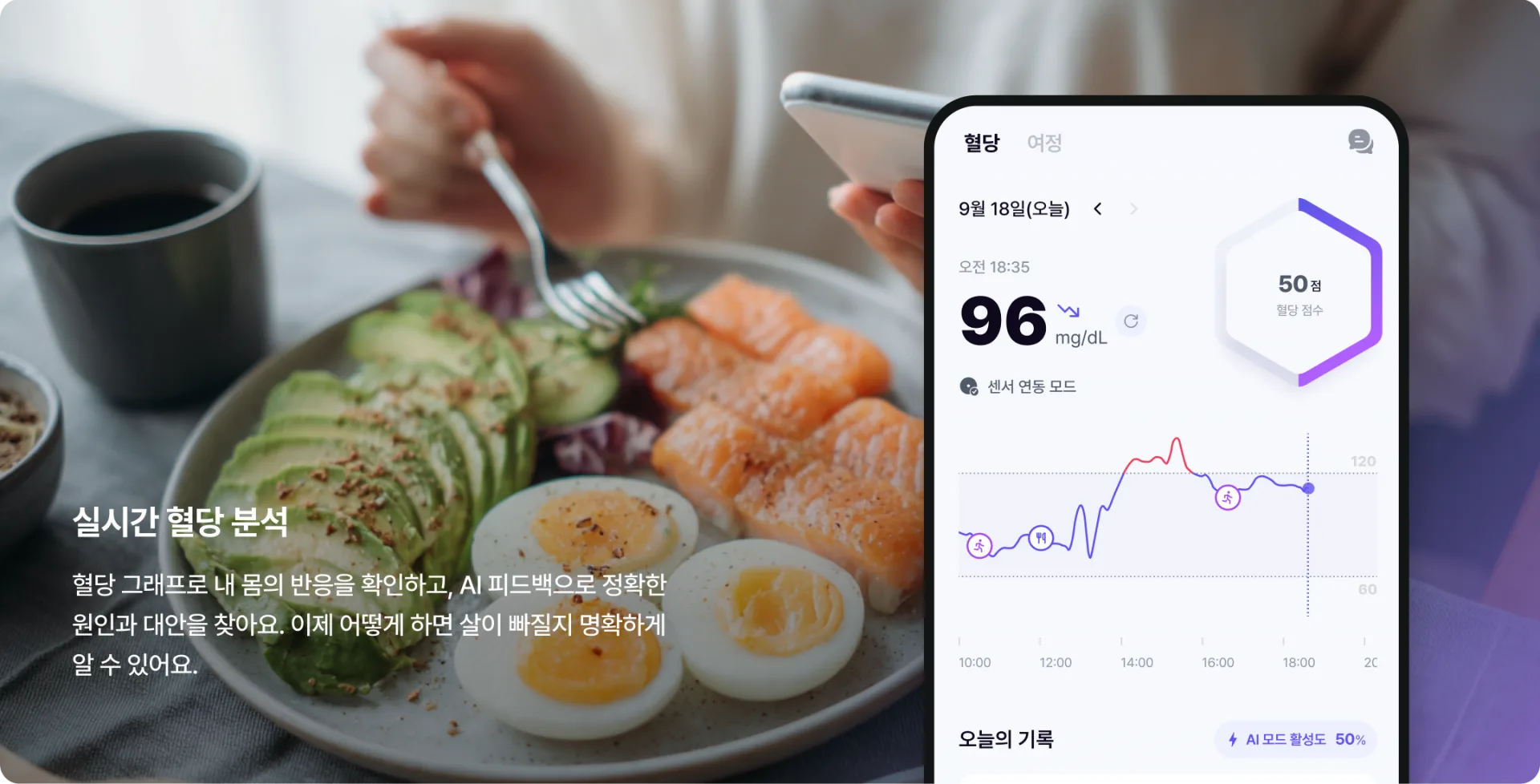 실시간 혈당 그래프
